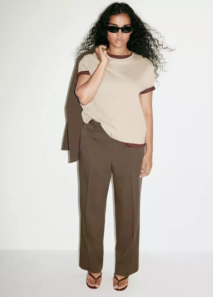Green Straight Suit Trousers, , large image number 7