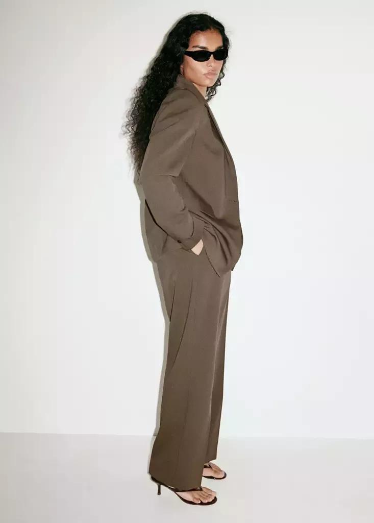 Green Straight Suit Trousers, , large image number 8