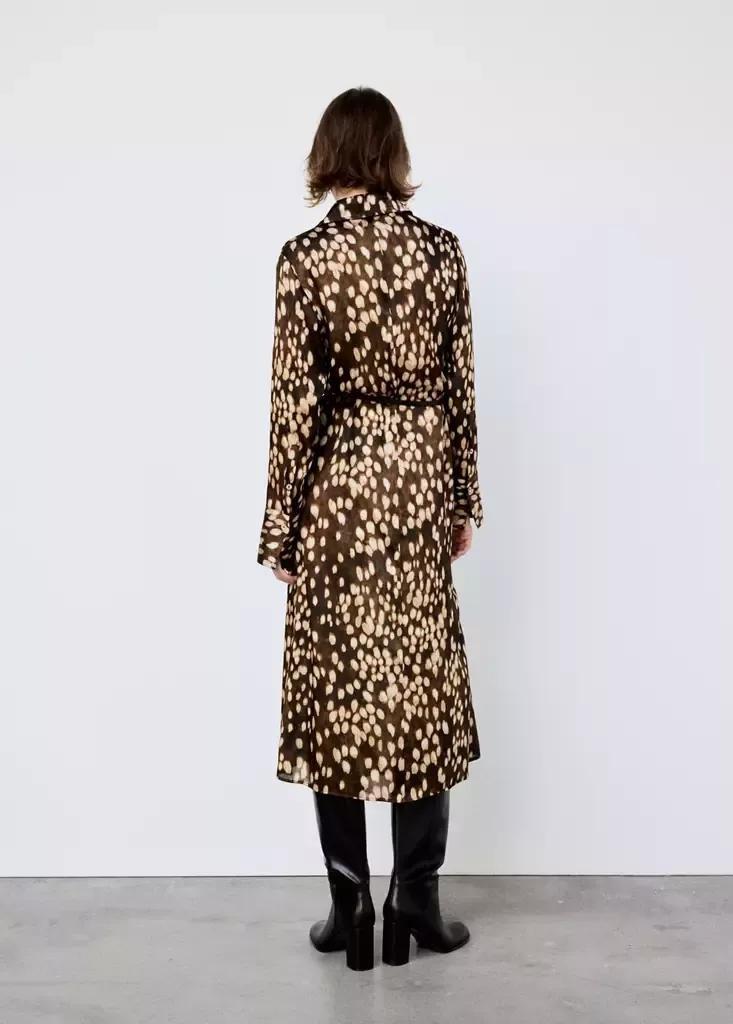 Brown Bambi Shirt Dress, Brown, medium
