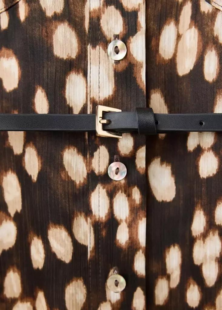 Brown Bambi Shirt Dress, Brown, large image number 5