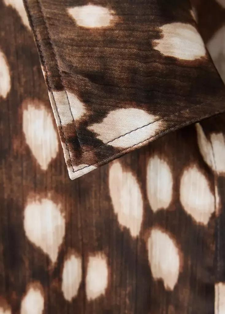 Brown Bambi Shirt Dress, Brown, large image number 6