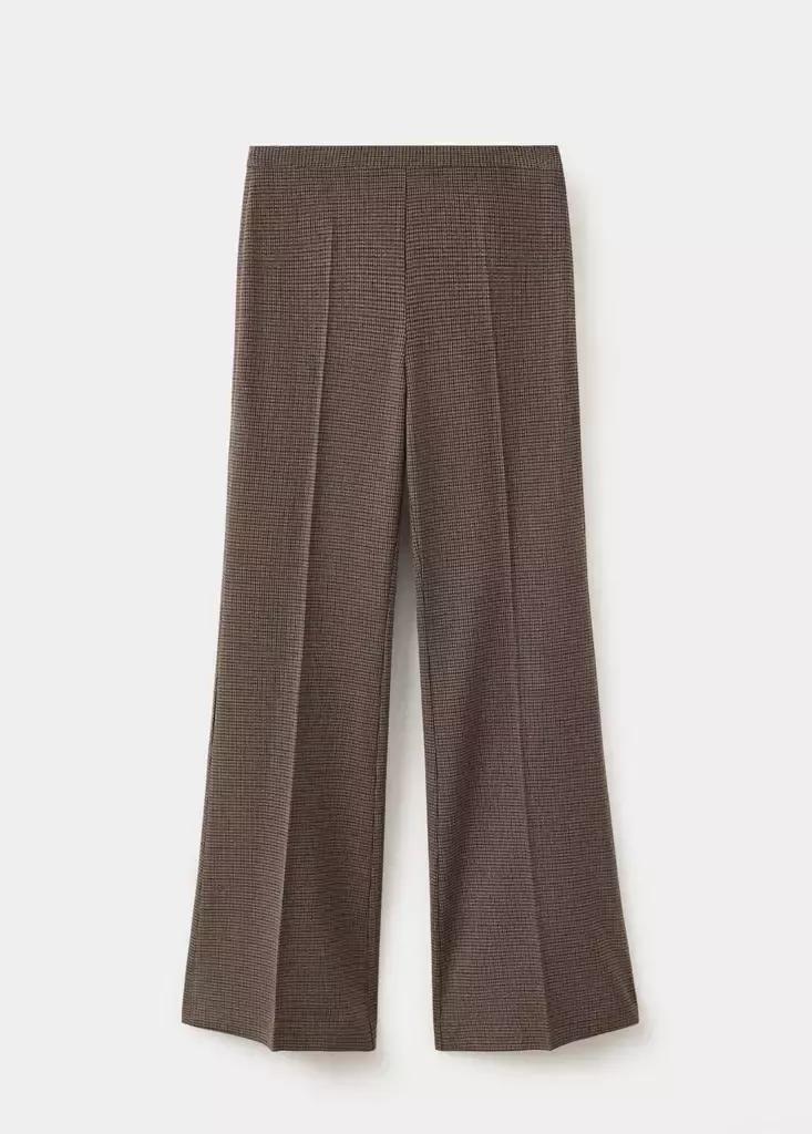 Brown Houndstooth Suit Trousers, Dark Brown, large image number 5