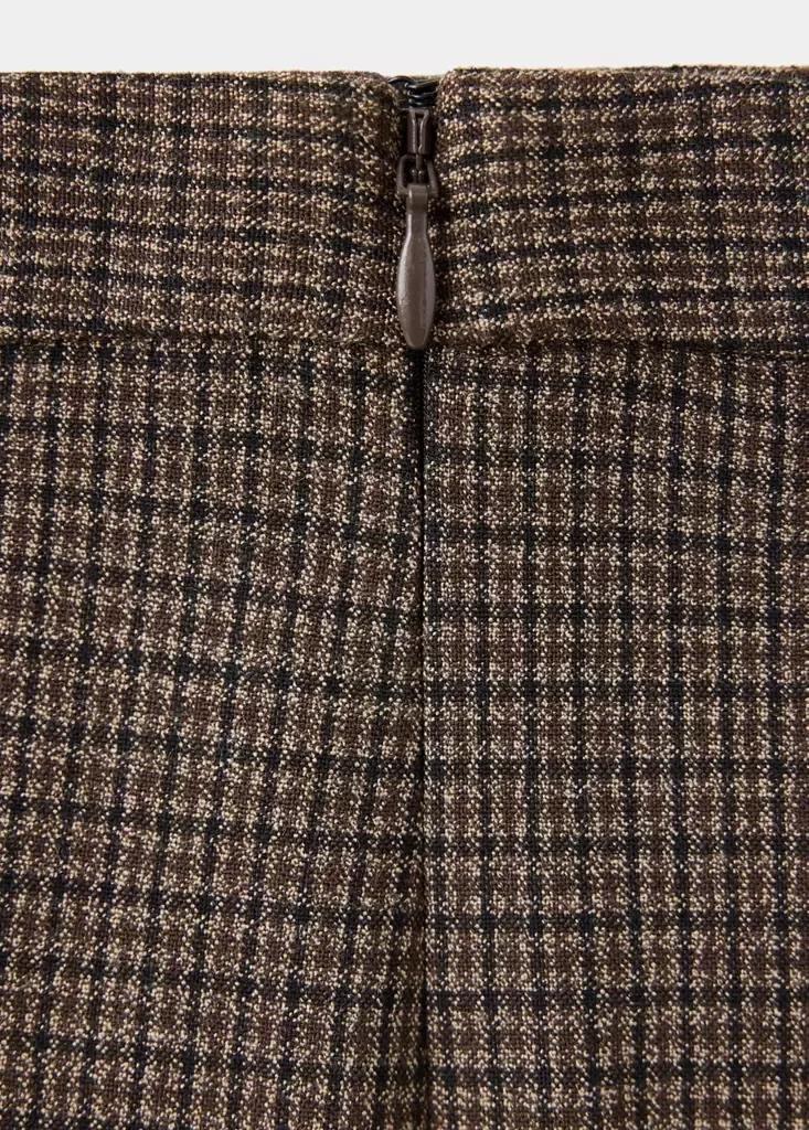 Brown Houndstooth Suit Trousers, Dark Brown, large image number 6