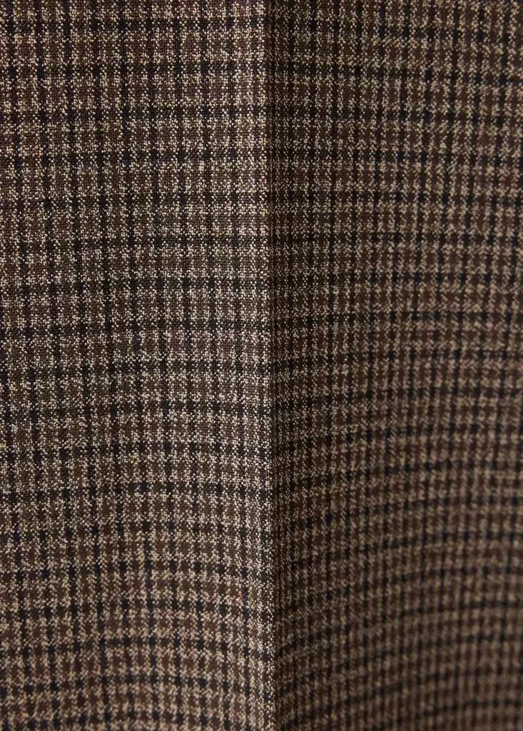 Brown Houndstooth Suit Trousers, Dark Brown, large image number 7