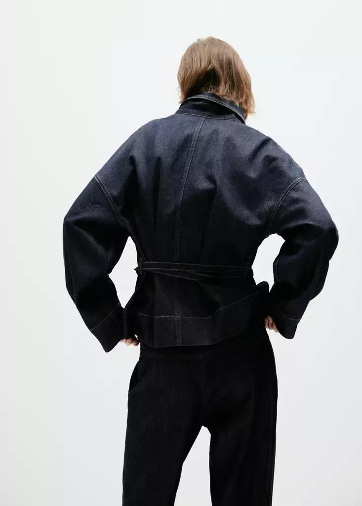 Blue Belt Denim Trench, Open Blue, medium