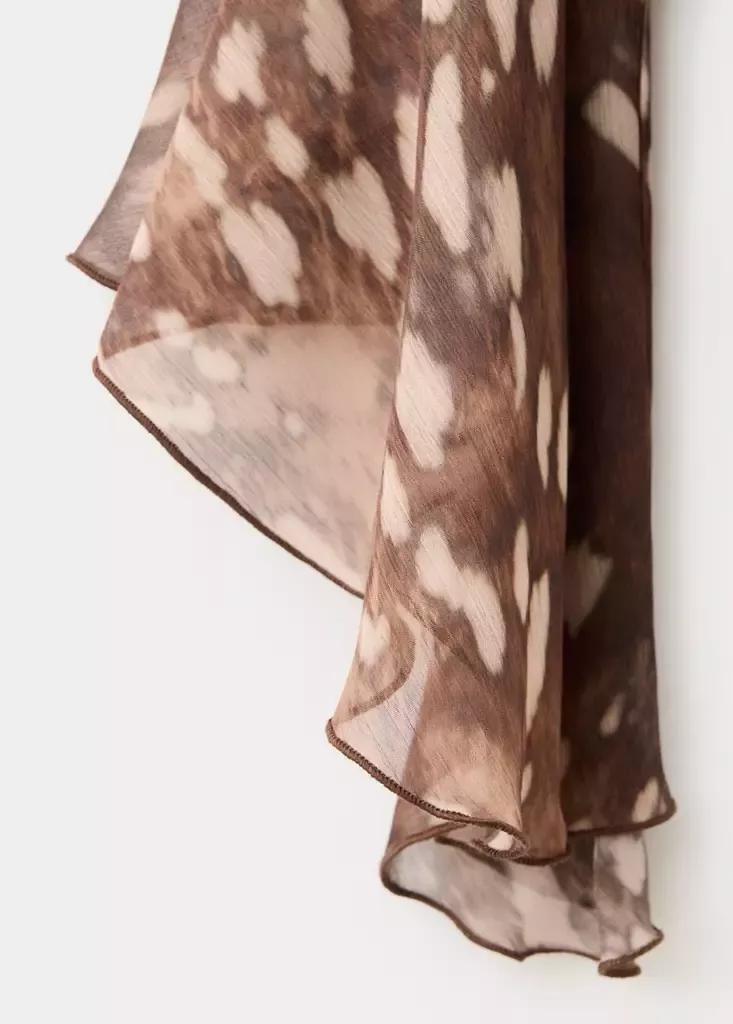 Brown Bambi Frill Blouse, Brown, large image number 5
