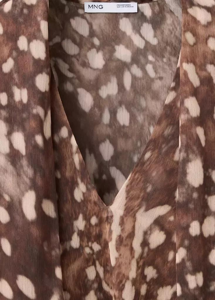 Brown Bambi Frill Blouse, Brown, large image number 6