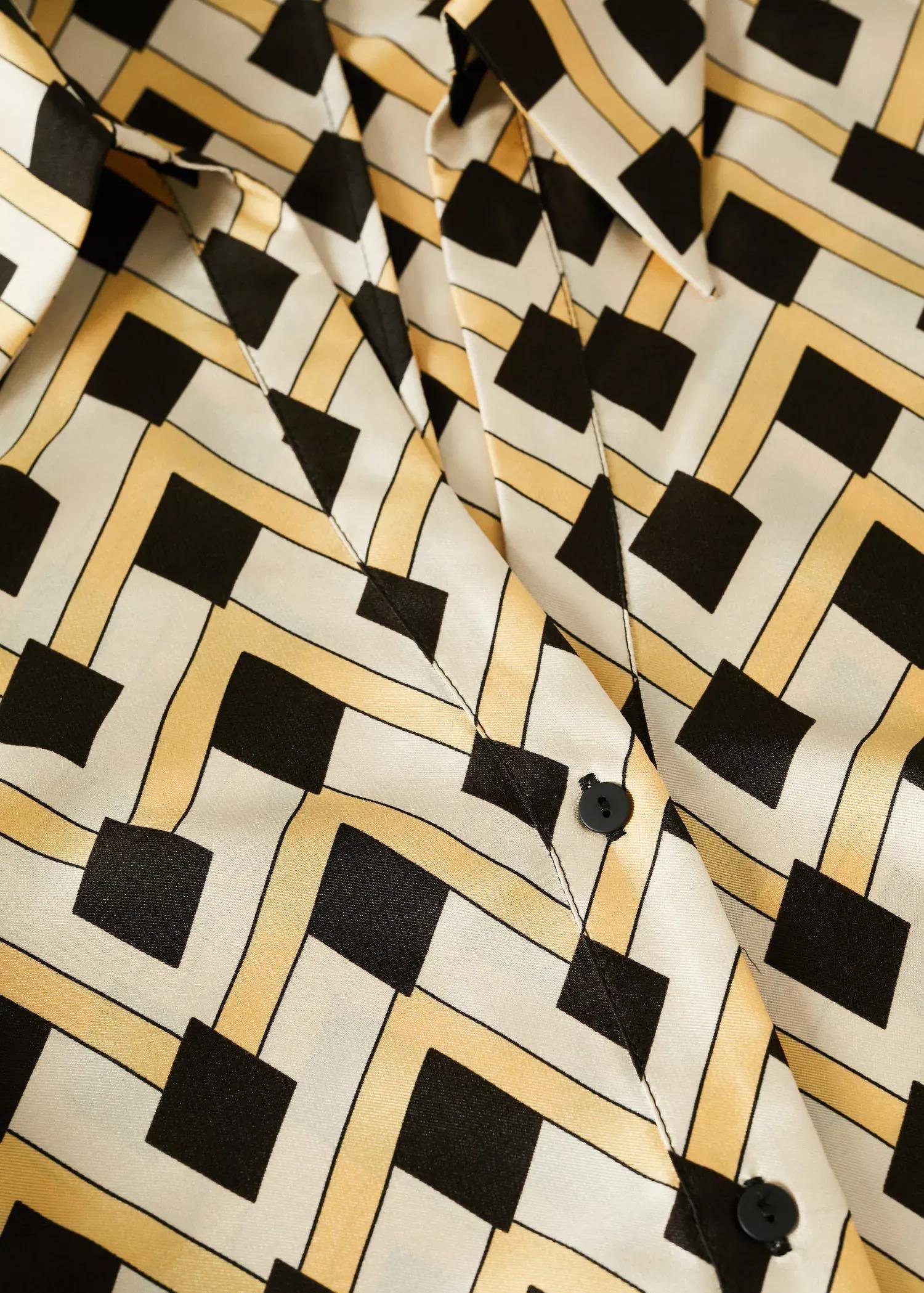 Yellow Geometric Print Dress, , large image number 4