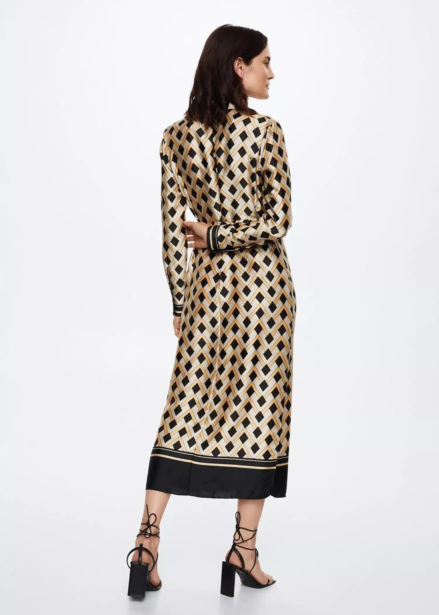 Yellow Geometric Print Dress, , large image number 5