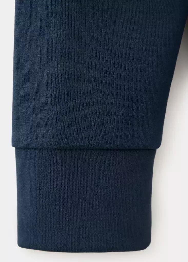 Blue Cotton-Blend Regular-Fit Sweatshirt, Dark Blue, large image number 7