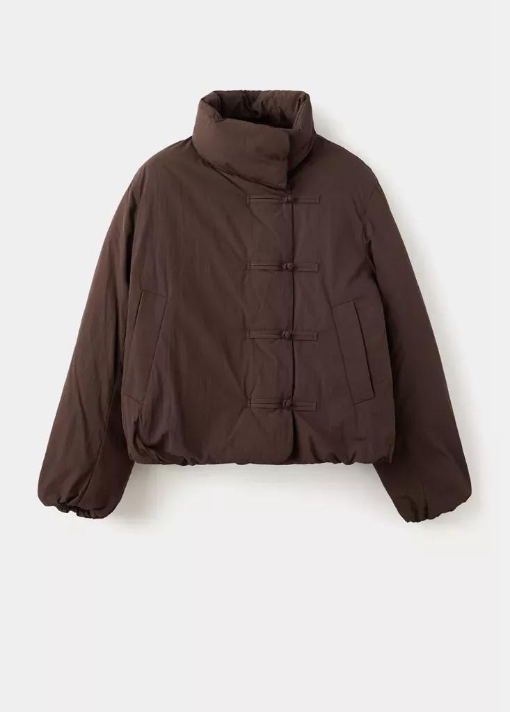 Brown Padded Anorak With Toggle Fastenings, , large image number 4