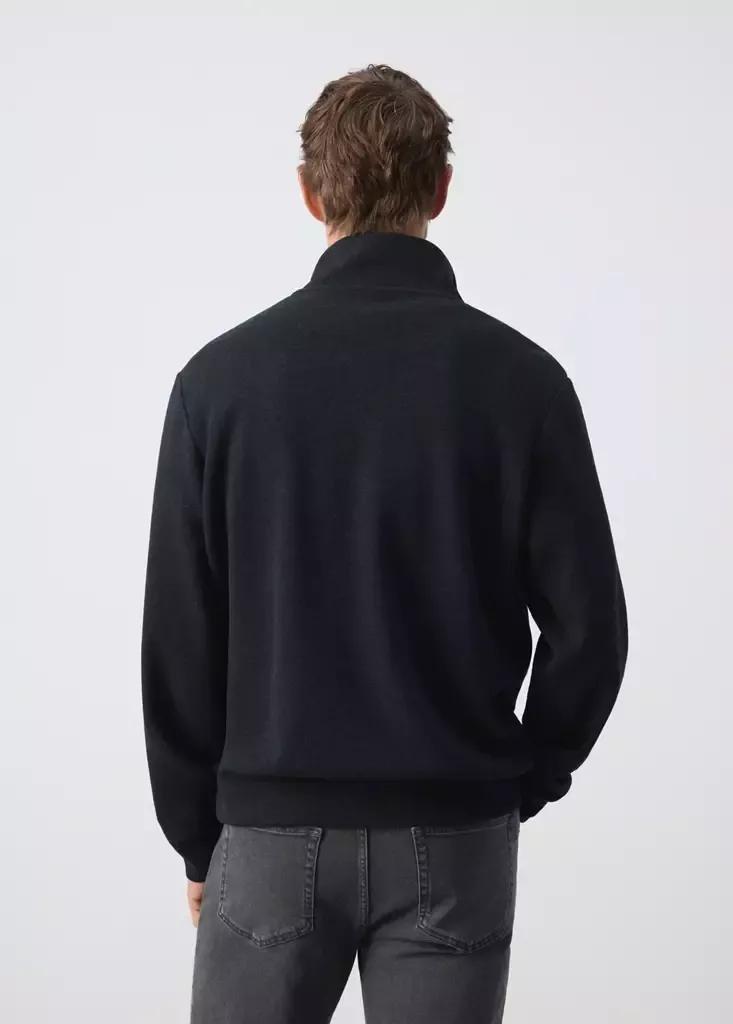 Navy Regular-Fit Brushed-Knit Sweatshirt, Navy, large image number 2