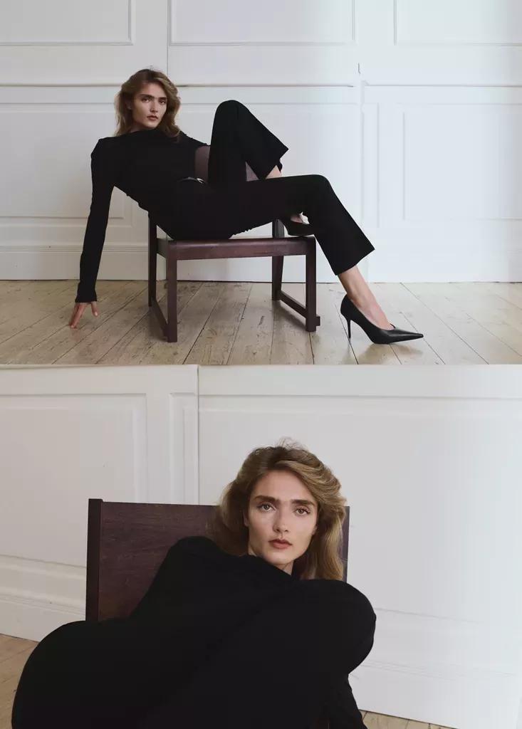 Black High-Waist Crop Trousers, Black, large image number 1