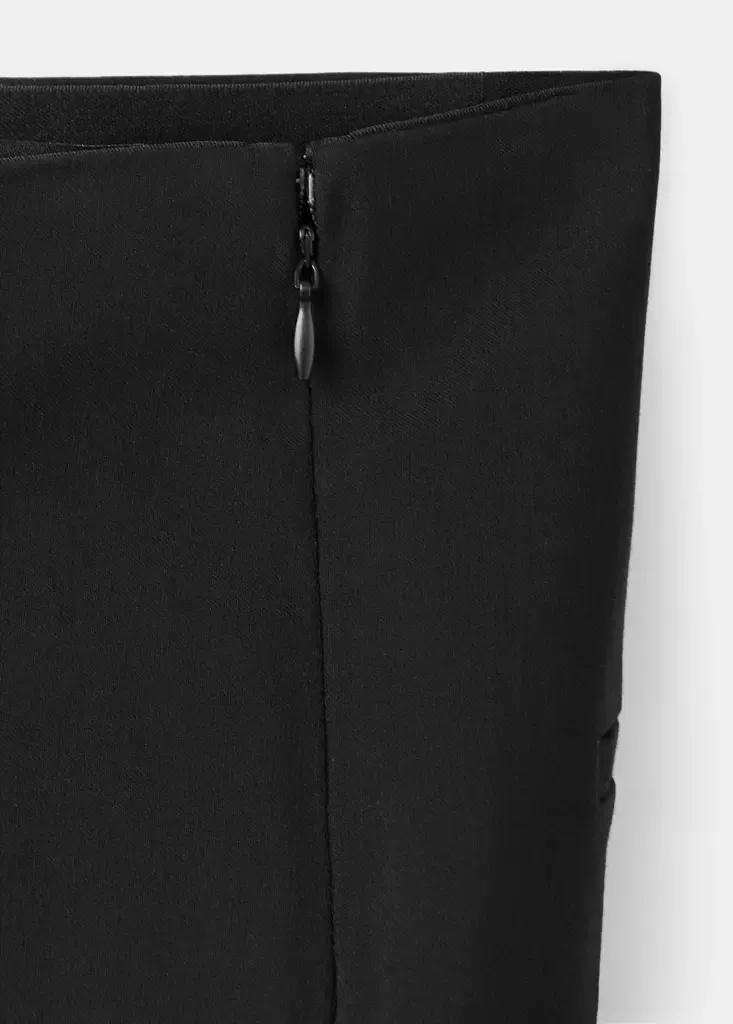 Black High-Waist Crop Trousers, Black, large image number 4
