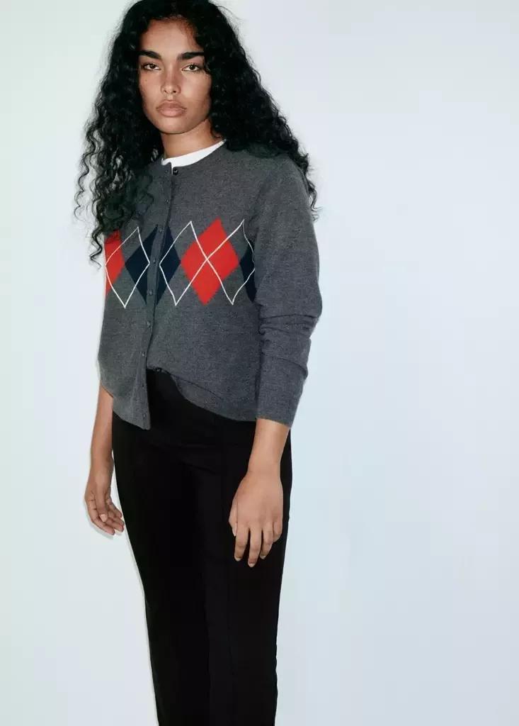 Black High-Waist Crop Trousers, Black, large image number 6