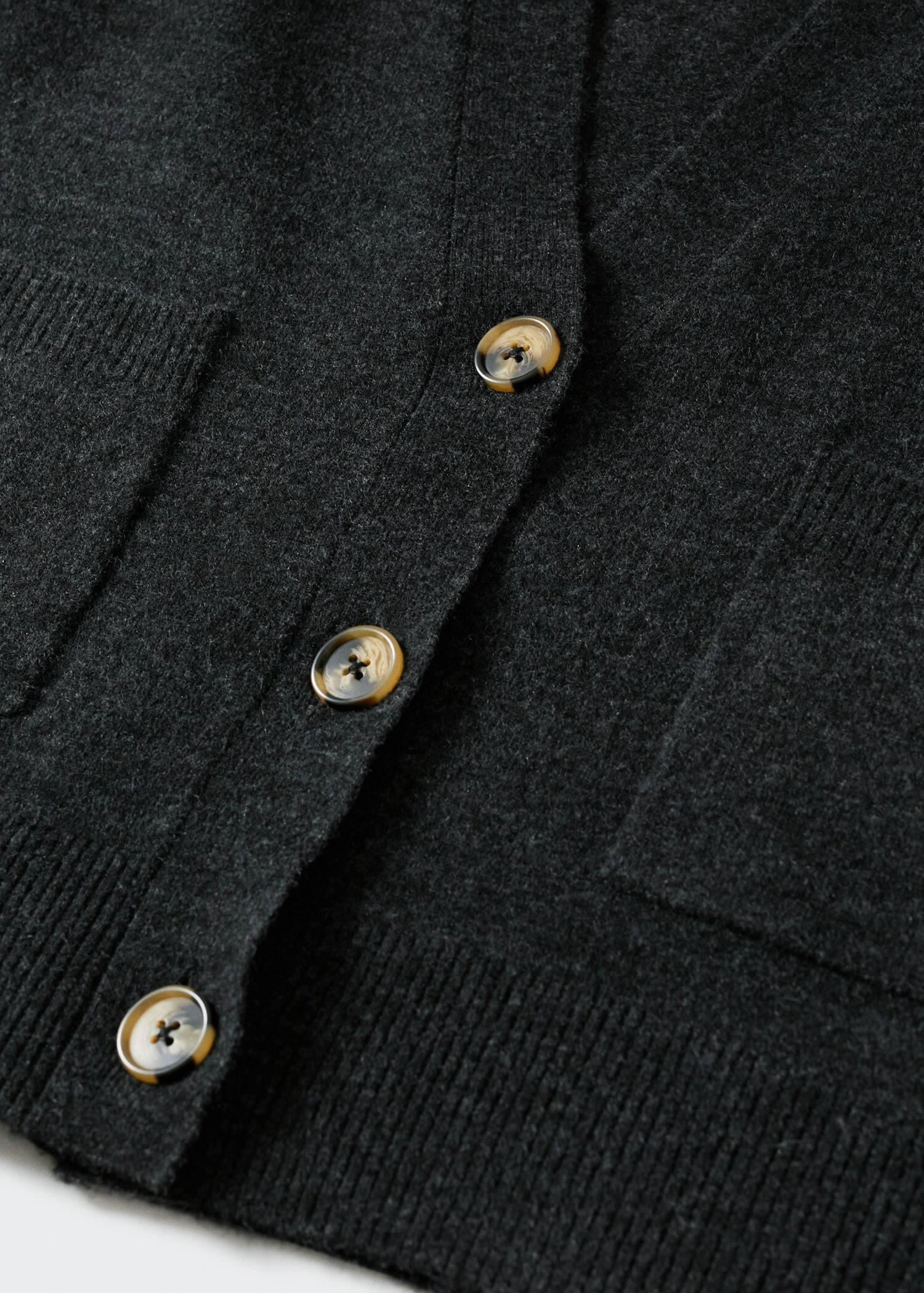 Charcoal Pocket Knit Cardigan, , large image number 6