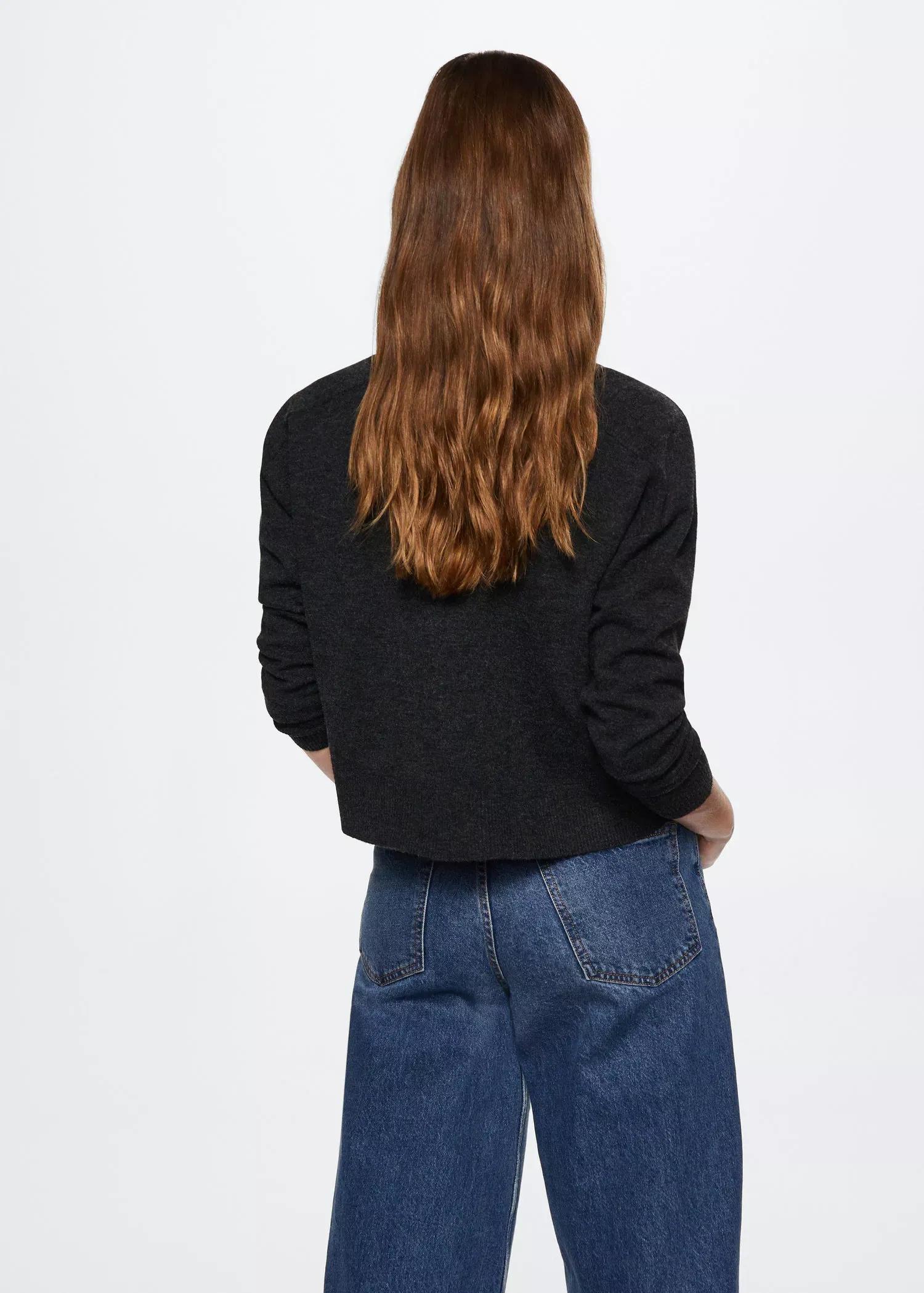 Charcoal Pocket Knit Cardigan, , large image number 7