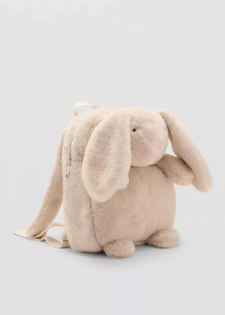 Beige Bunny Backpack, Light Pastel Brown, medium