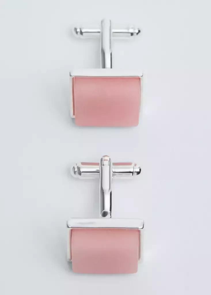 Silver Semi-Precious Stone Cufflinks, Silver, large image number 5