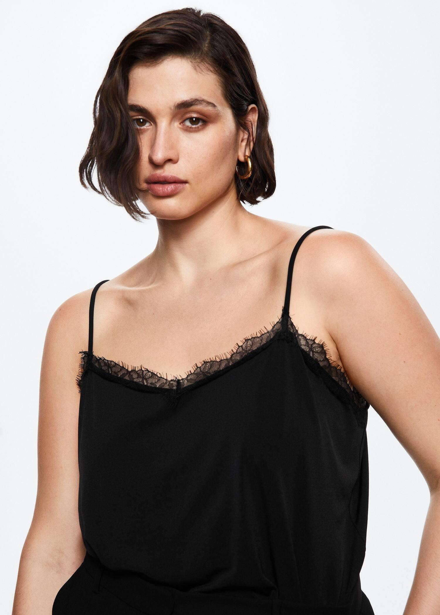 Black Lace Top, , large image number 2