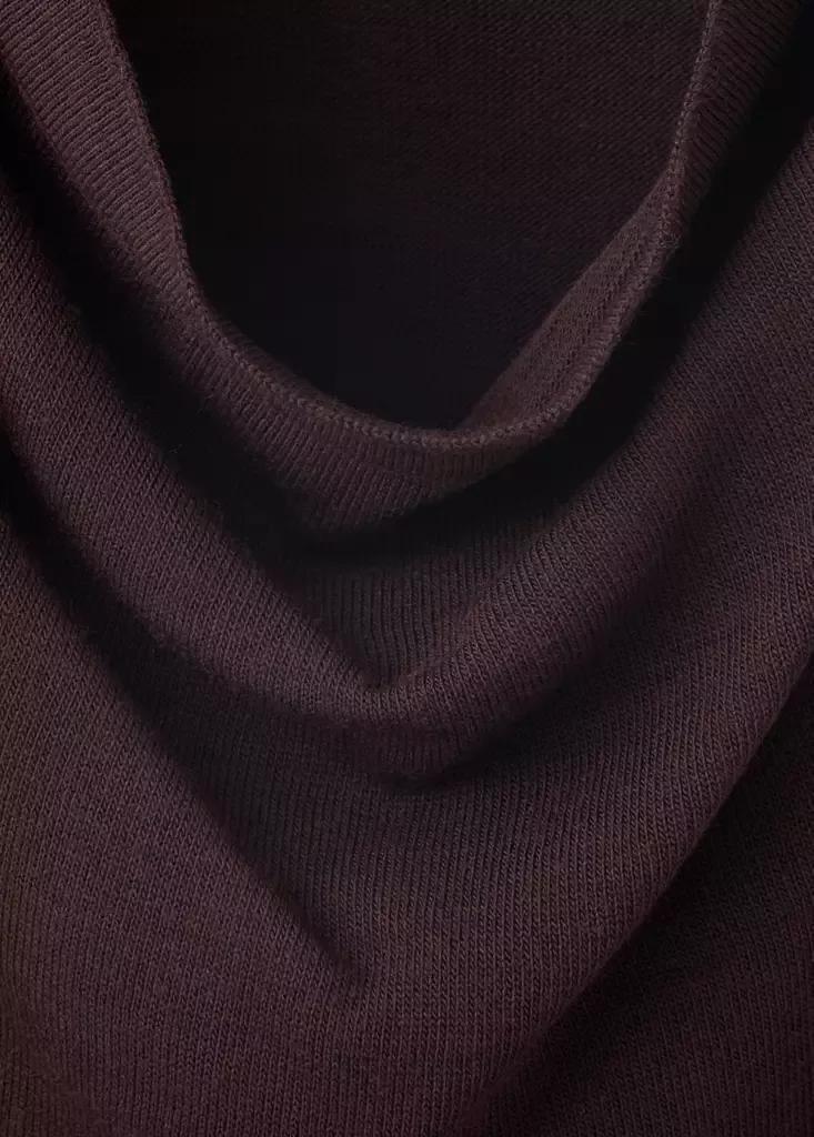 Burgundy Draped Midi-Dress, Dark Red, large image number 5