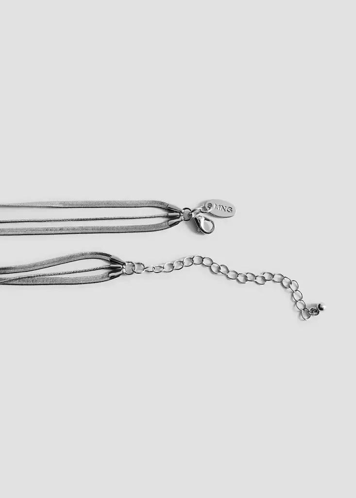 Silver Mixed Waterfall Necklace, Silver, large image number 3