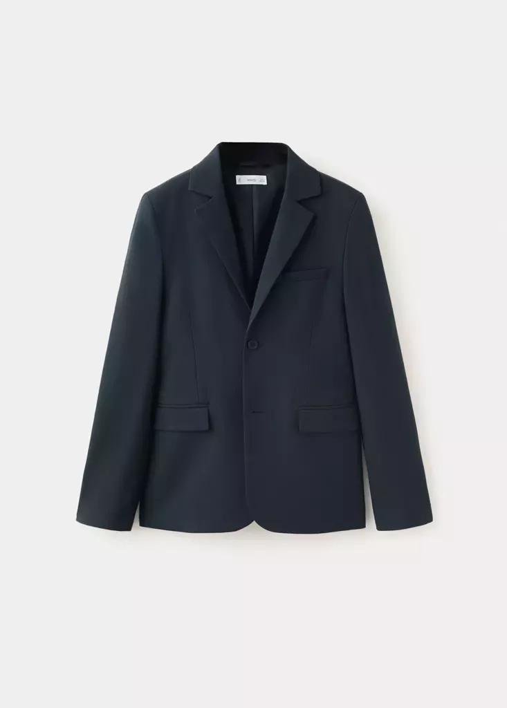 Navy Classic Suit Jacket, Kids Boys, Navy, large image number 0