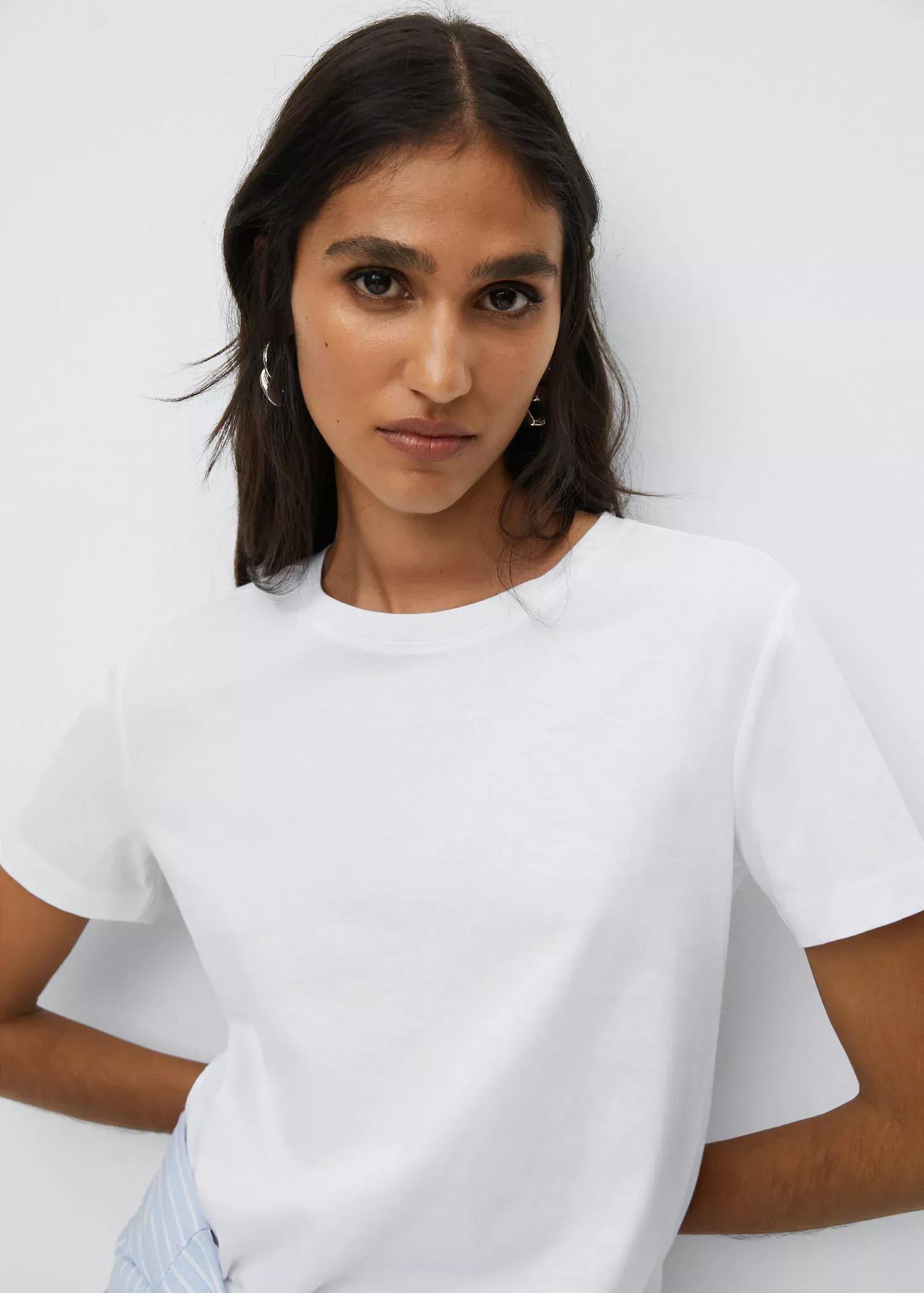 White 100% Cotton T-Shirt, , large image number 0