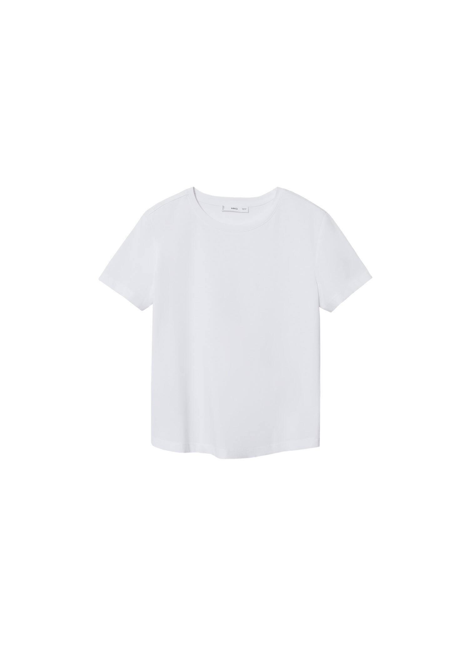 White 100% Cotton T-Shirt, , large image number 6