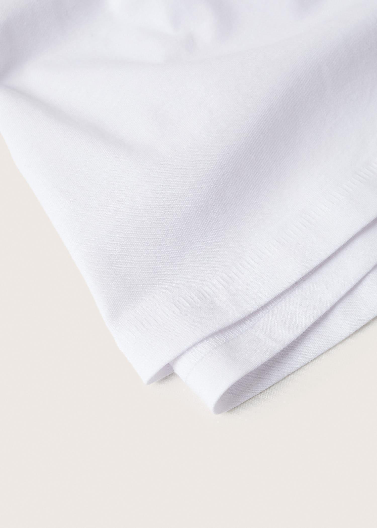 White 100% Cotton T-Shirt, , large image number 8