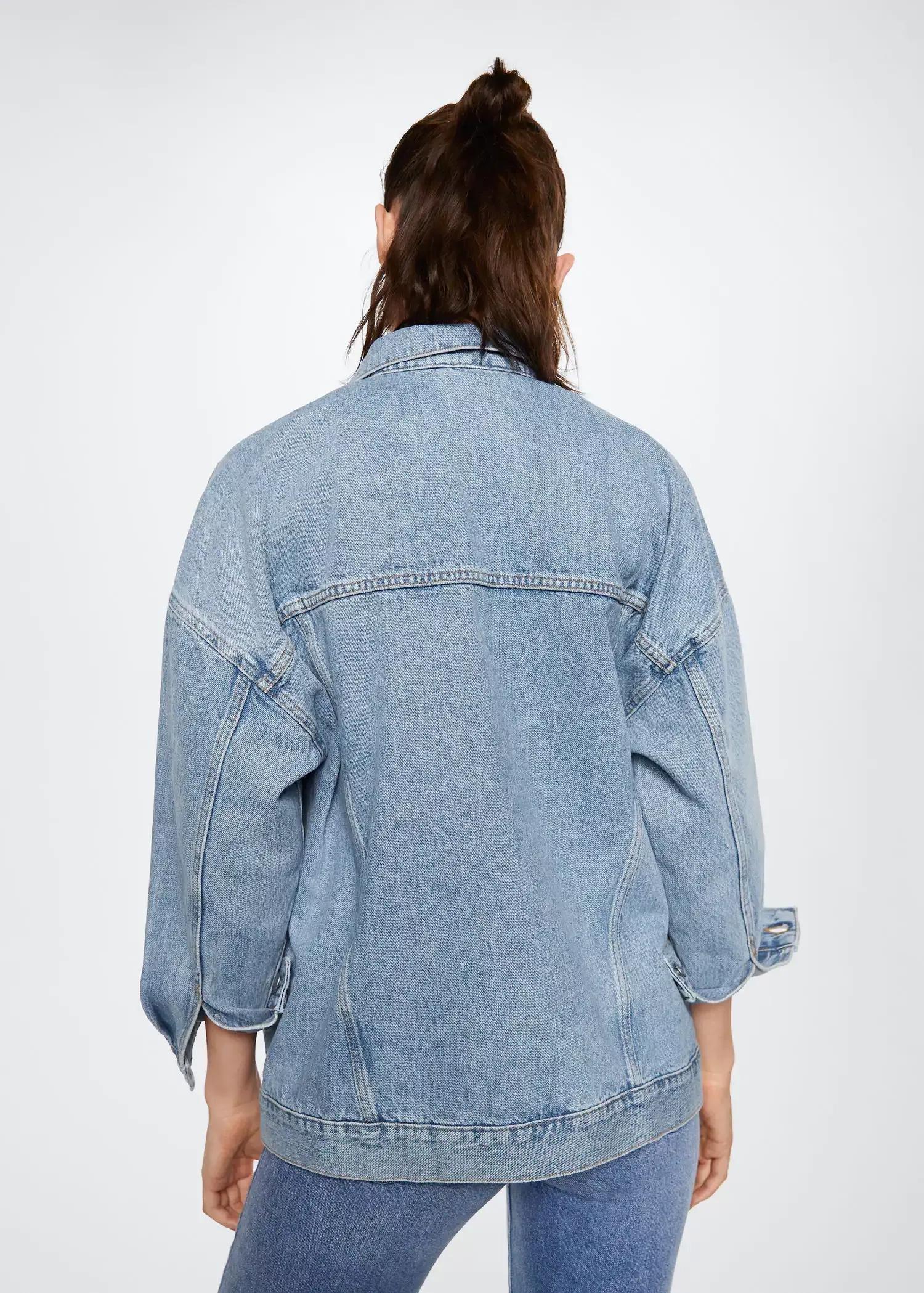 open blue Oversize denim jacket, , large image number 1