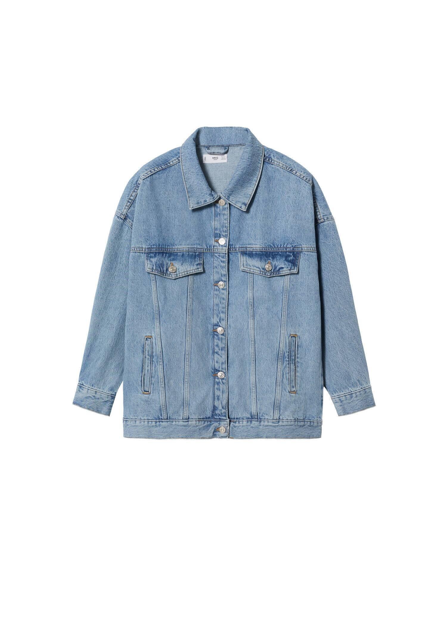 open blue Oversize denim jacket, , large image number 8