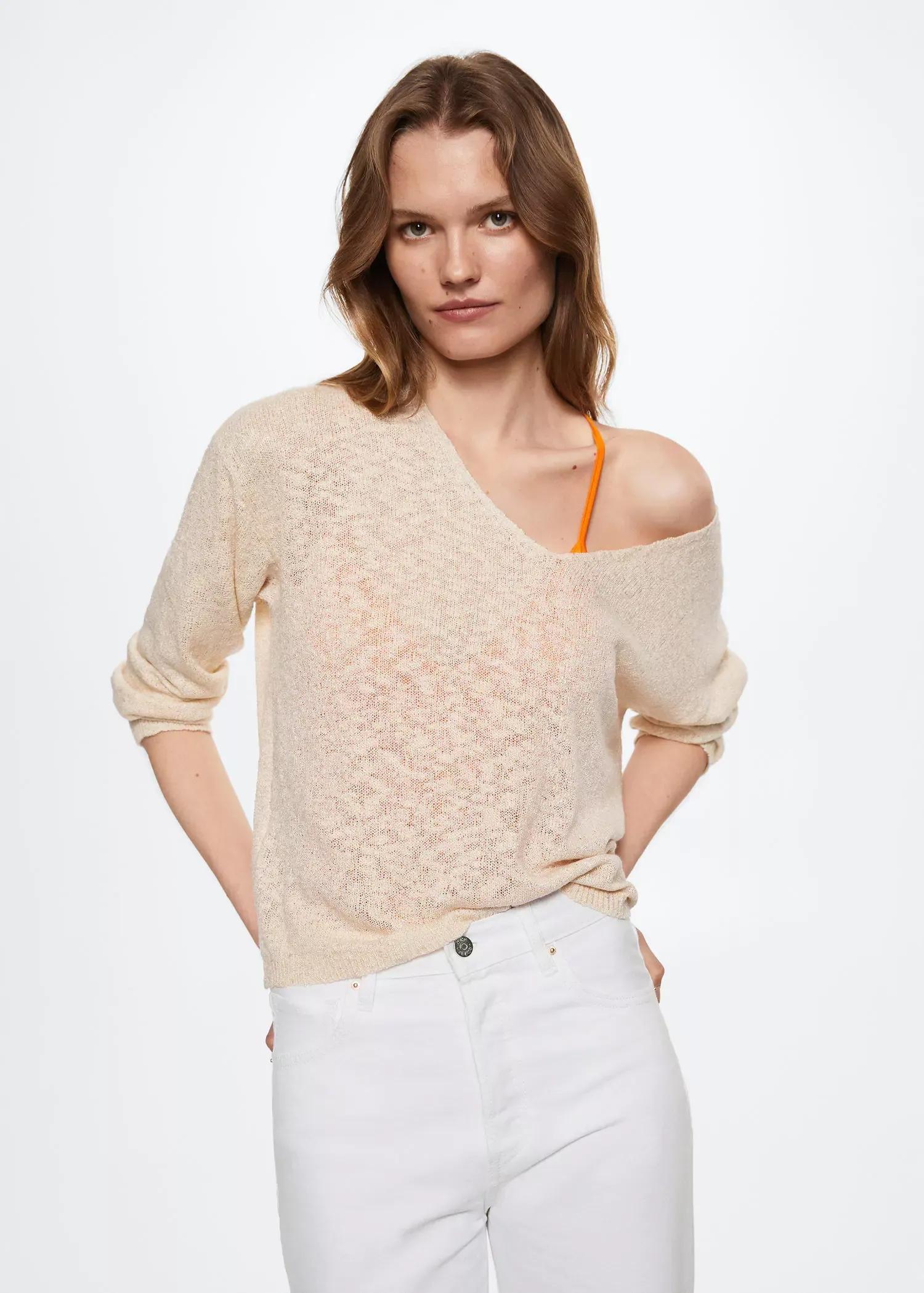 White High-Rise Wideleg Jeans, , large image number 0