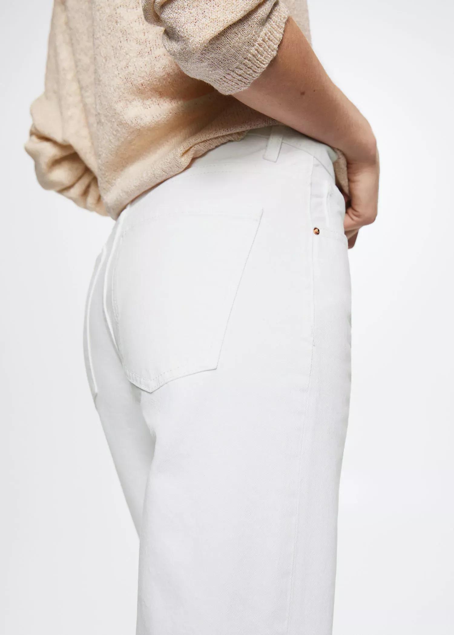 White High-Rise Wideleg Jeans, , large image number 3