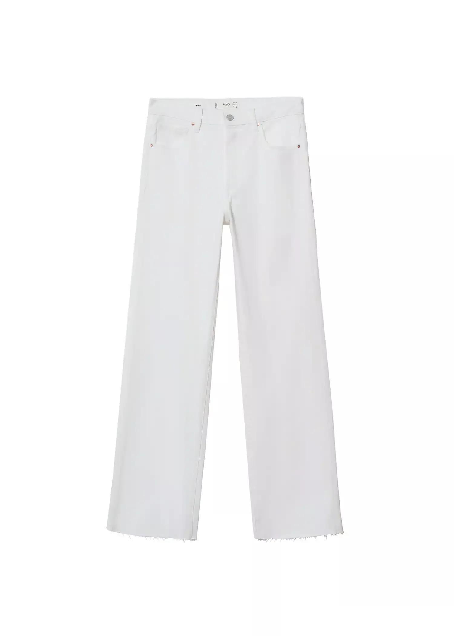 White High-Rise Wideleg Jeans, , large image number 4