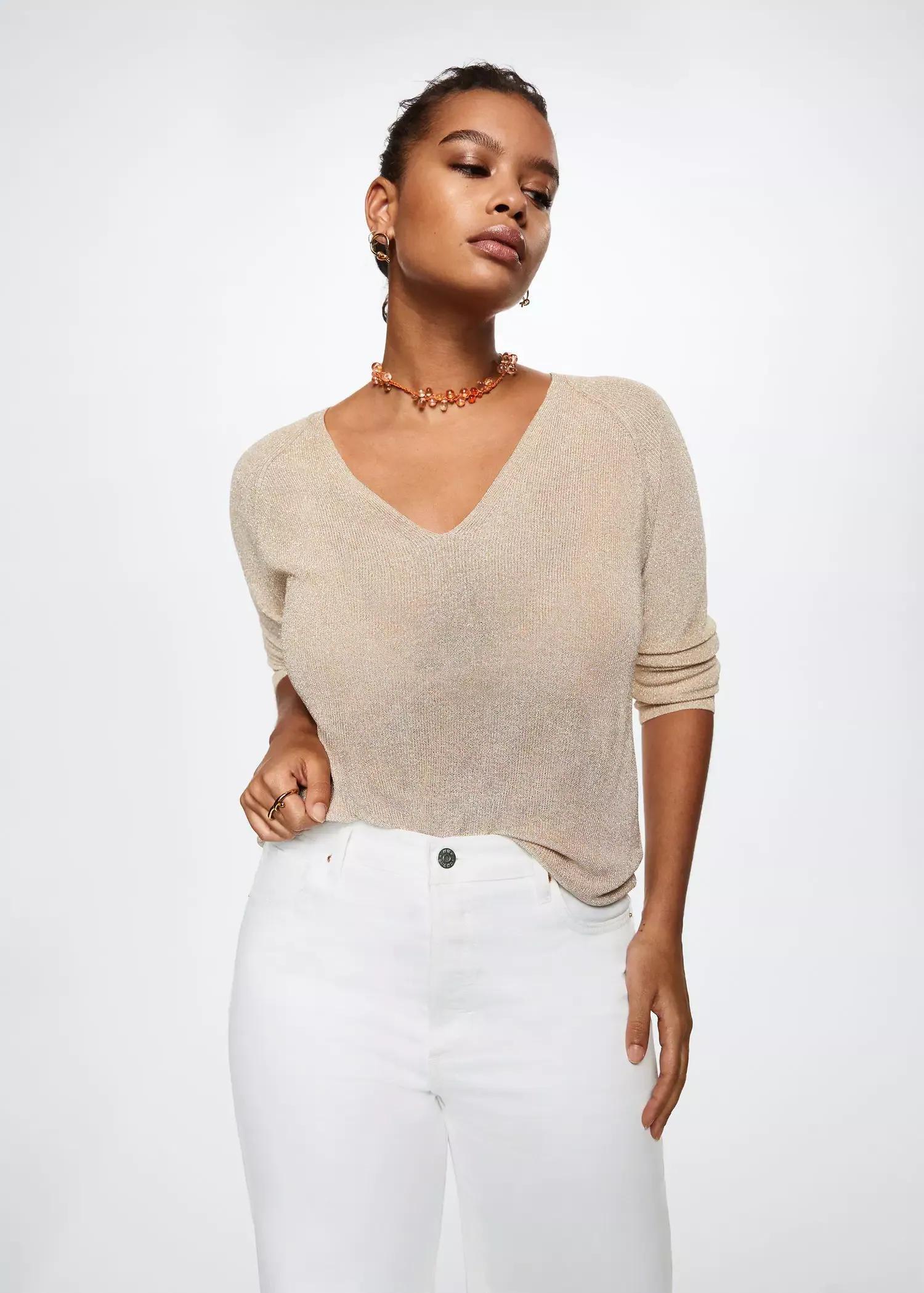 White High-Rise Wideleg Jeans, , large image number 6