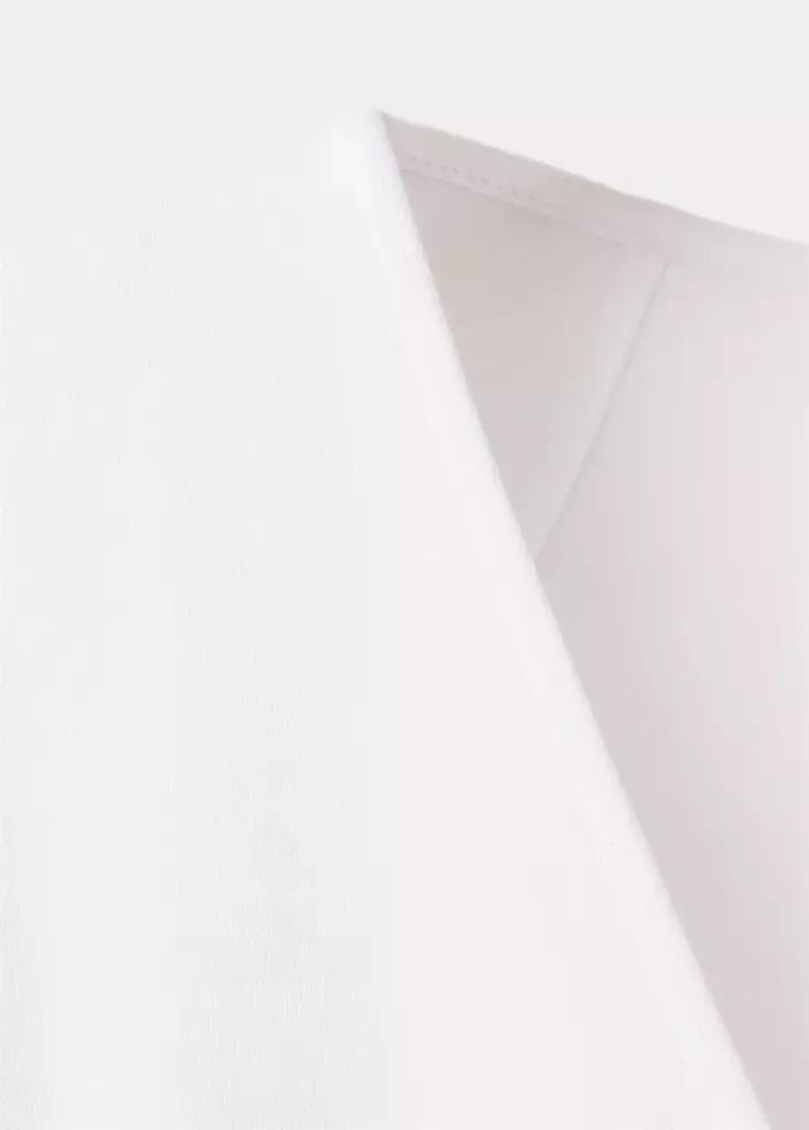 White V-Neck Cotton T-Shirt, White, large image number 6