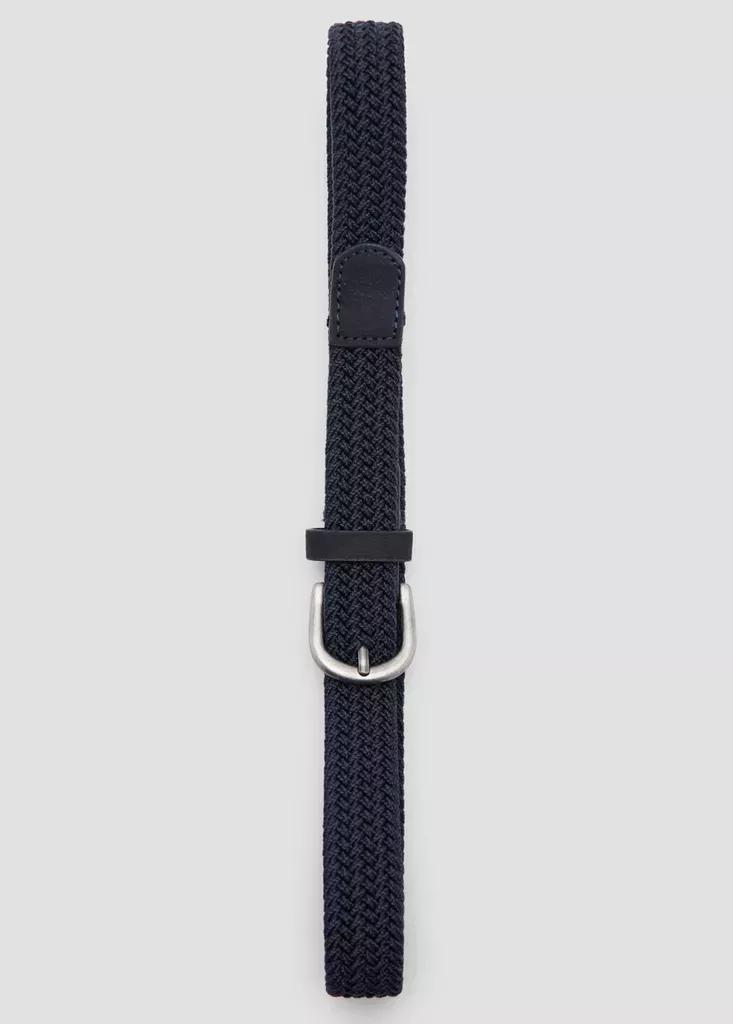 Navy Braided Belt, Kids Boys, Navy, large image number 3