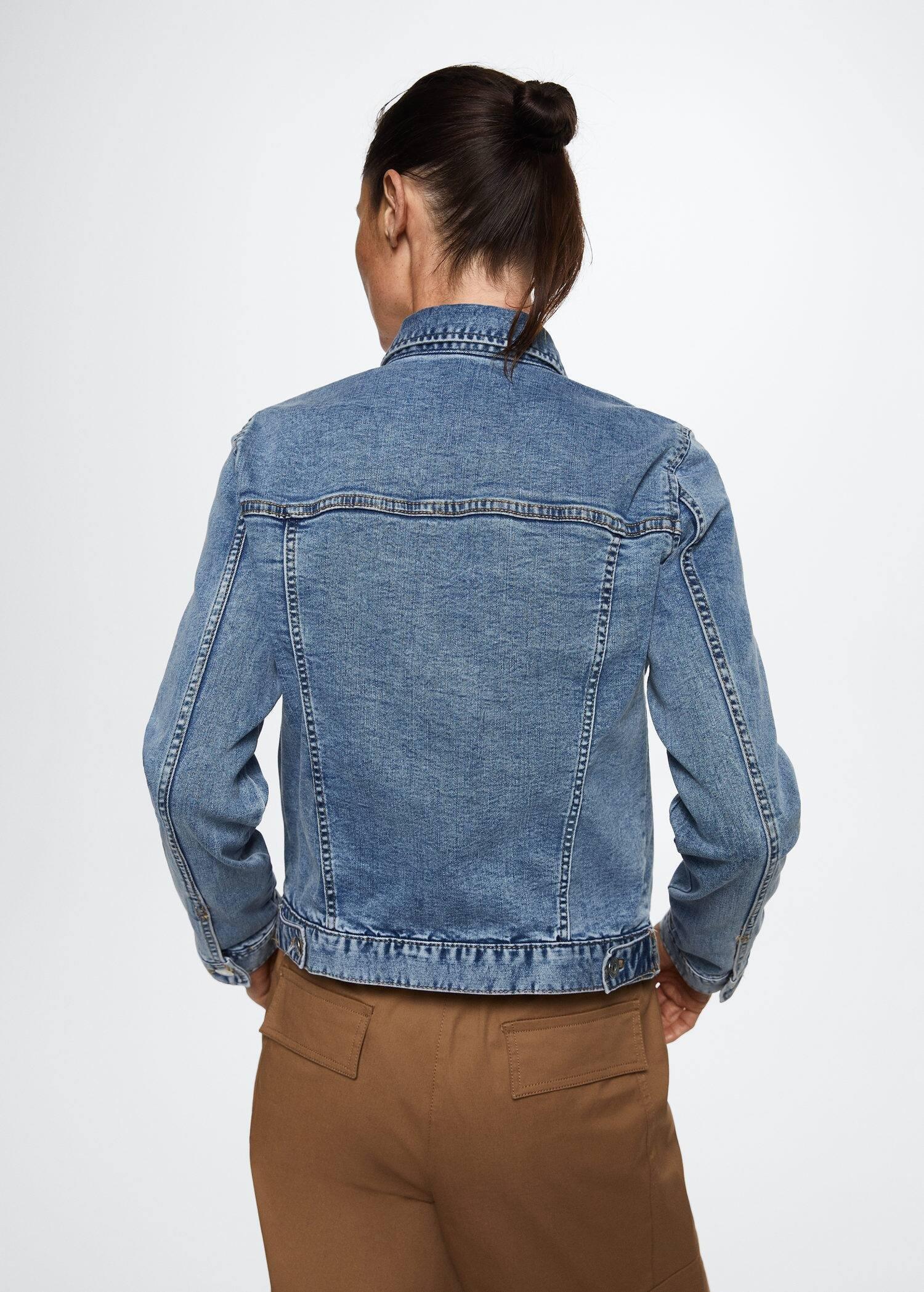 Blue Pocketed Denim Jacket, , large image number 3