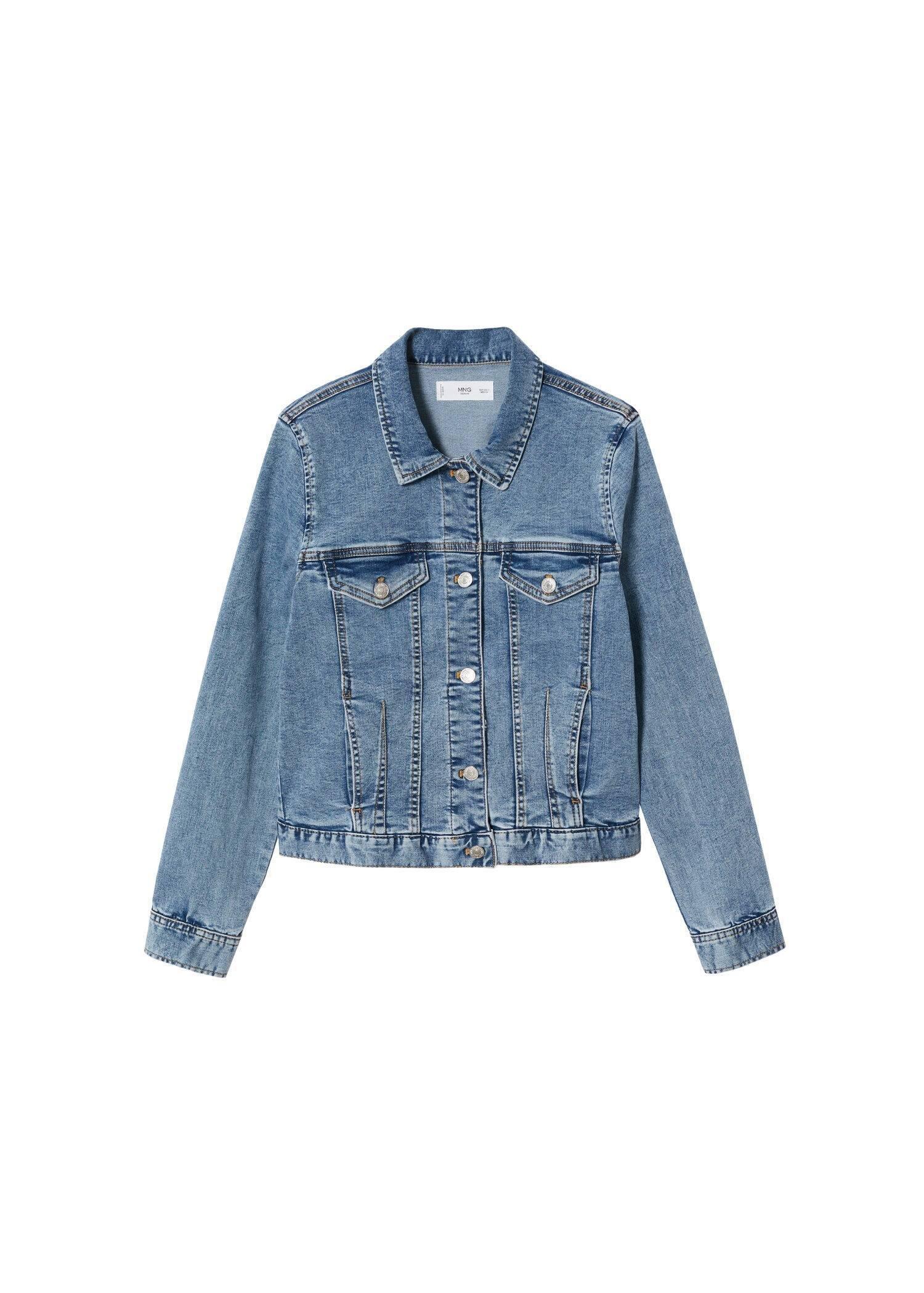 Blue Pocketed Denim Jacket, , large image number 8