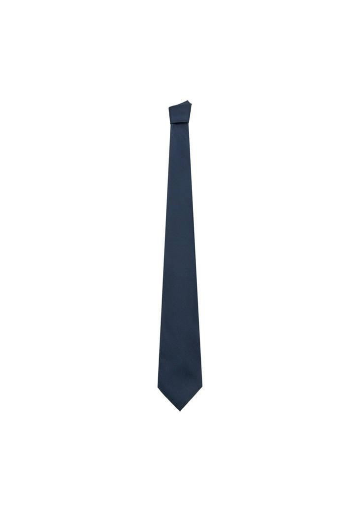 Navy Plain Silk Tie, Navy, medium