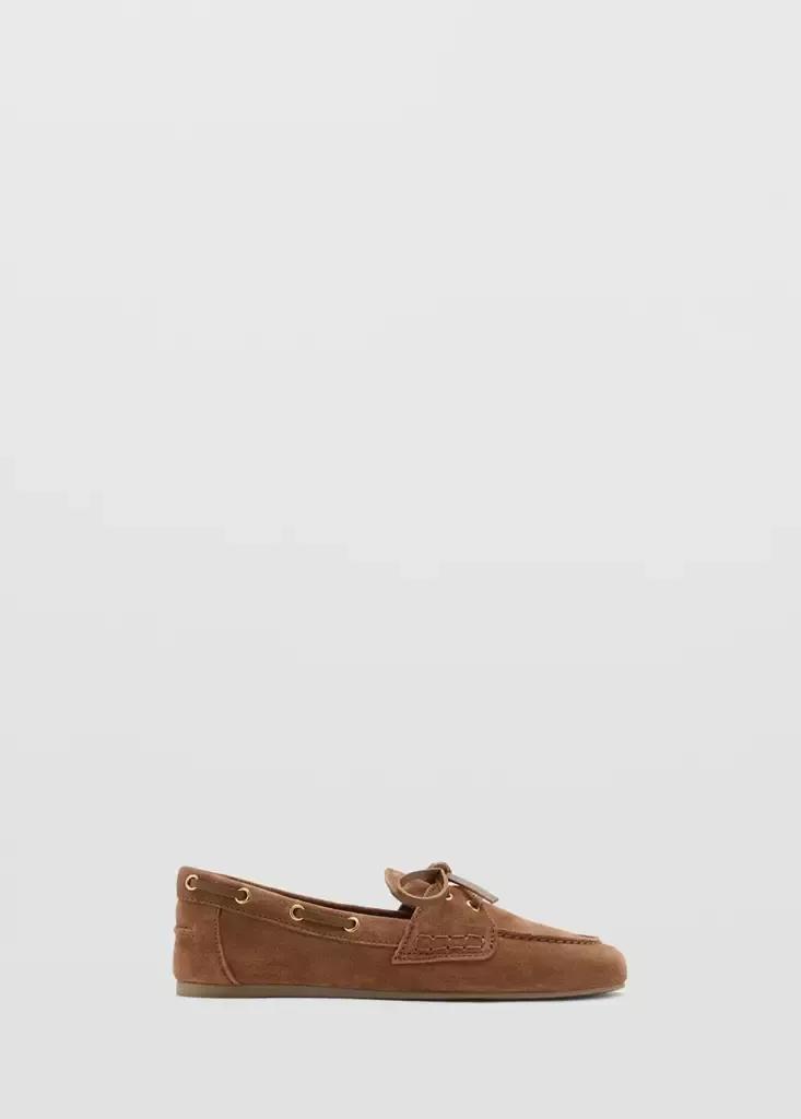 Brown Suede Deck Shoe, Brown, medium