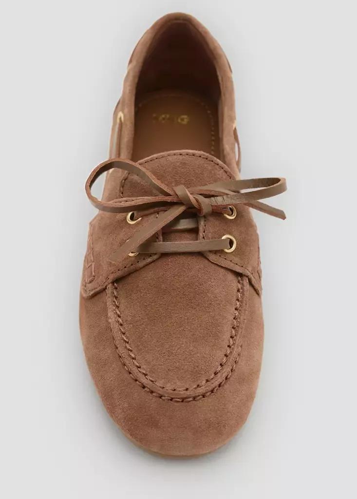 Brown Suede Deck Shoe, Brown, large image number 5