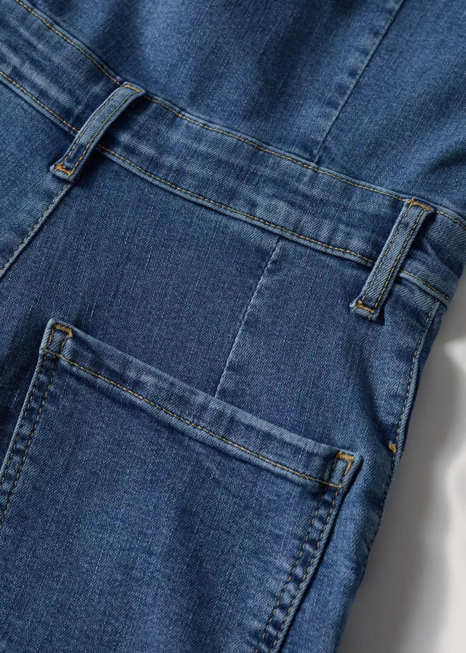 Blue Denim Zipper Jumpsuit, , large image number 5