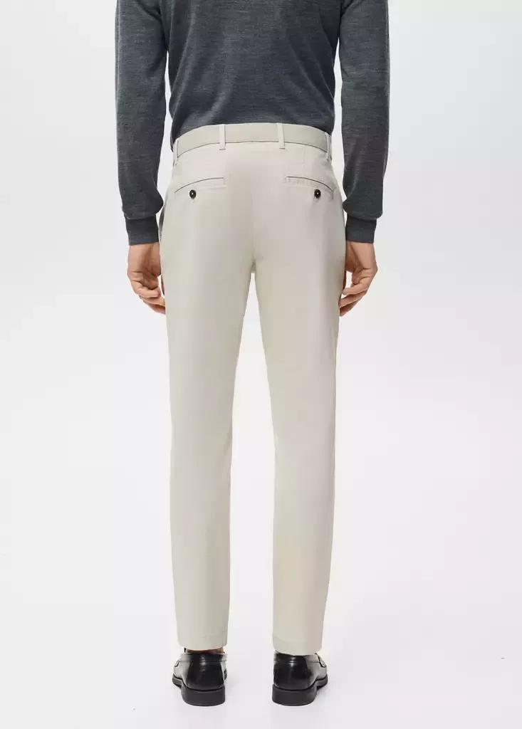 Beige Prato Cropped Tapered Chino Trousers, Light Beige, medium
