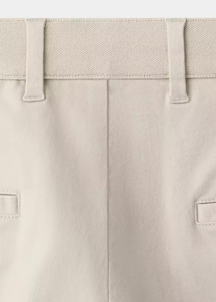 Beige Prato Cropped Tapered Chino Trousers, Light Beige, large image number 7