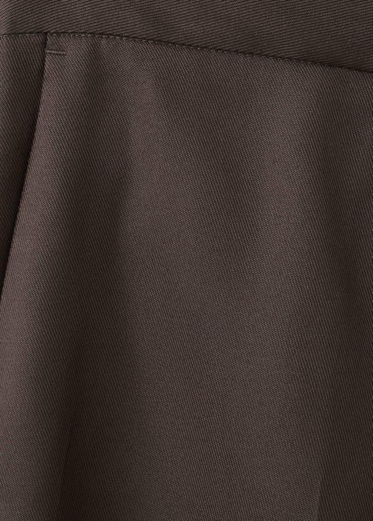 Brown High-Waisted Lyocell Trousers, Dark Brown, large image number 6