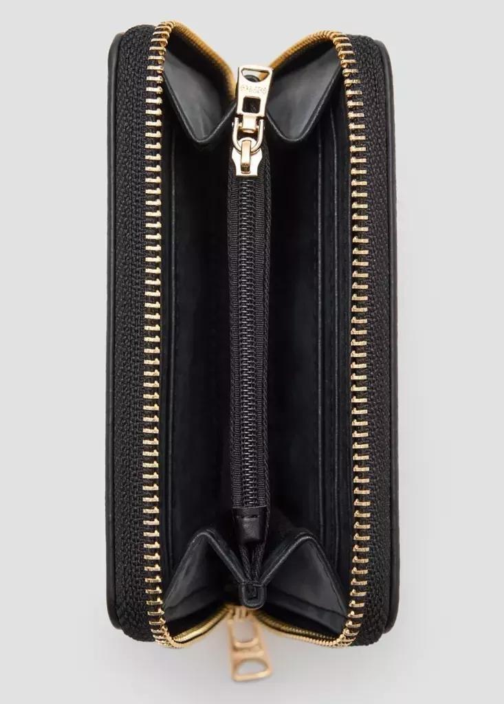 Black Wallet With Saffiano Effect, Black, large image number 3