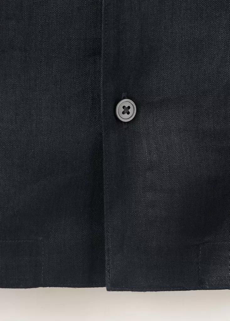 Navy Regular-Fit Linen Shirt, Navy, large image number 6