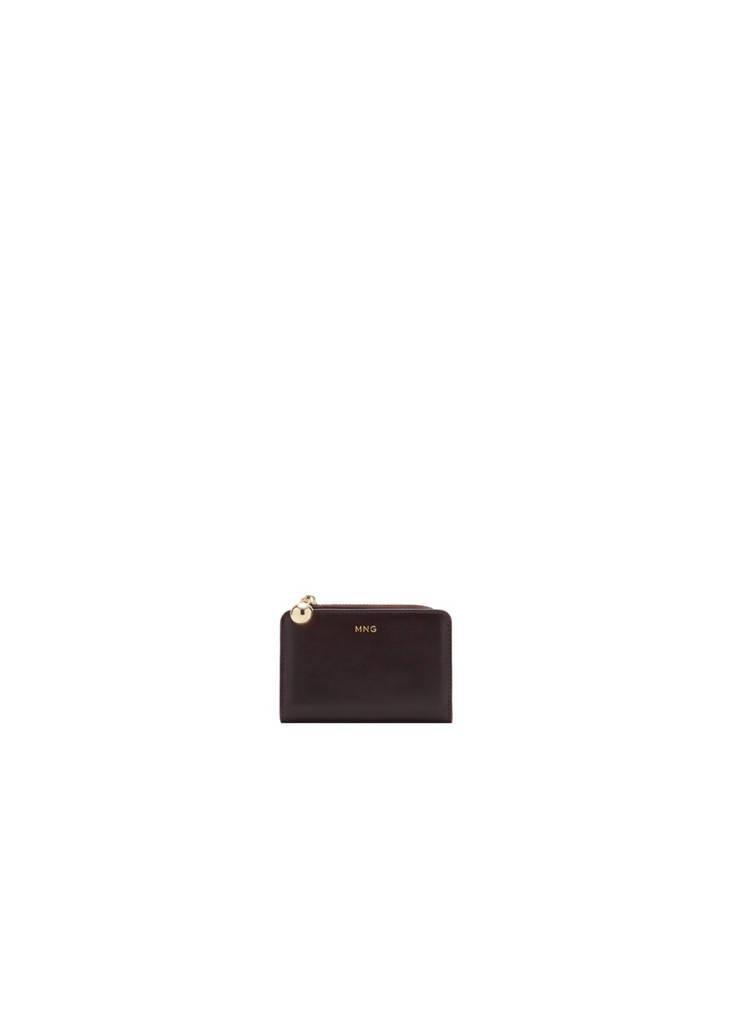 Brown Mini-Bead Small Purse, Dark Brown, medium